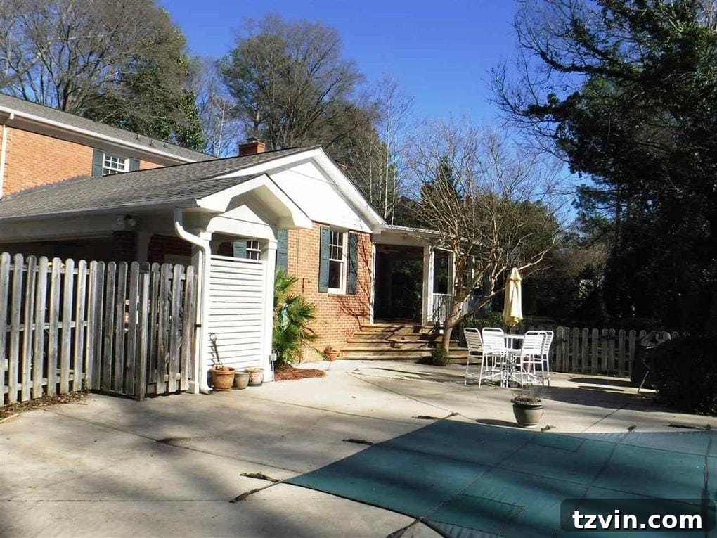 backyard pool before