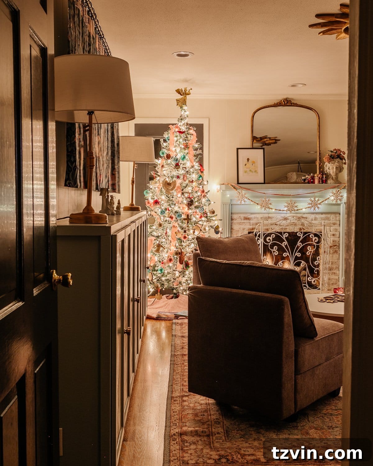 Holiday Glow Home Showcase 18 A whimsical Christmas-decorated playroom at night, filled with a sense of wonder and joy for children during the holidays.