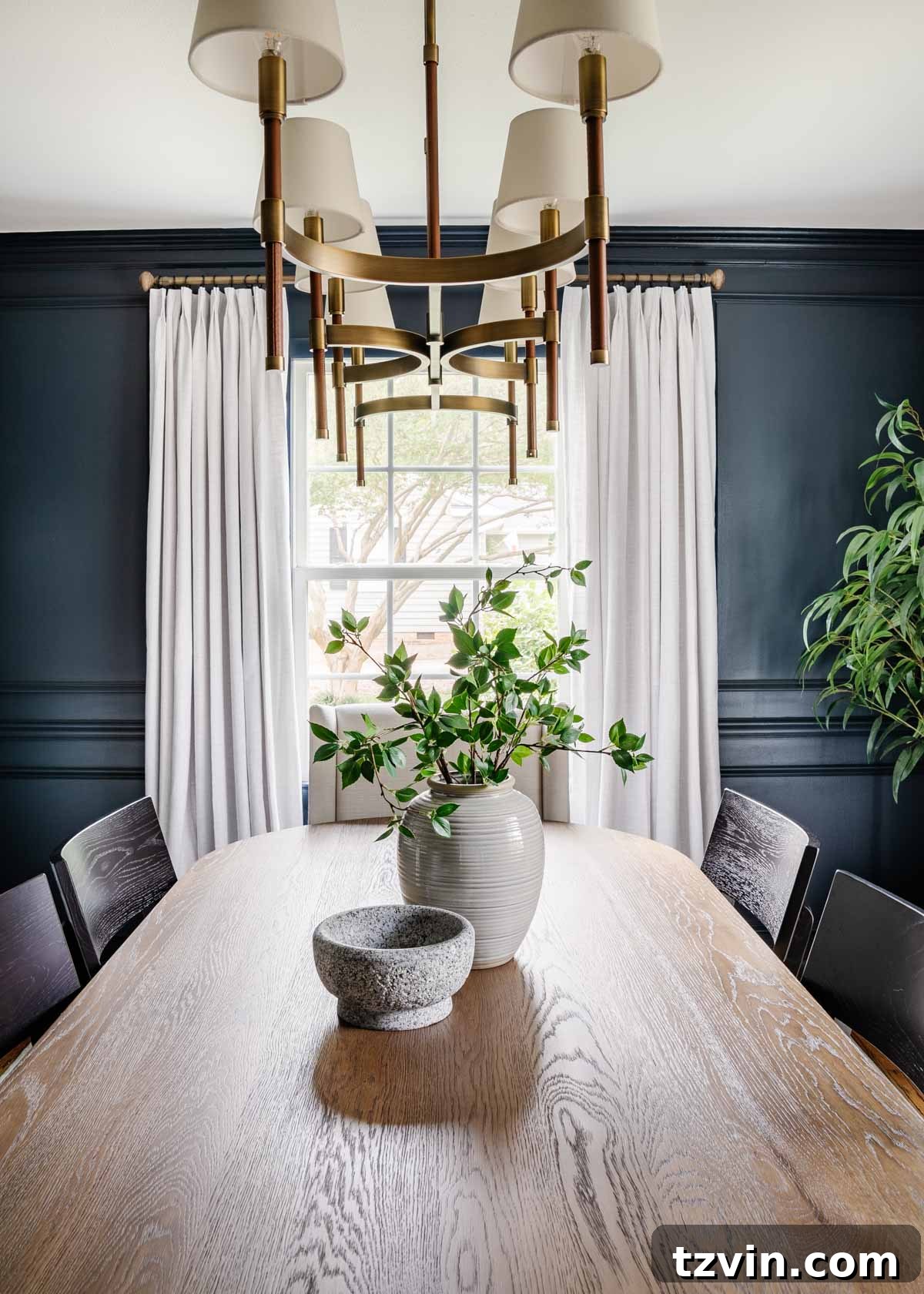 The Best Products of 2021 Chosen by Our Community 5 Wooden Curtain Rod in a modern traditional dining room