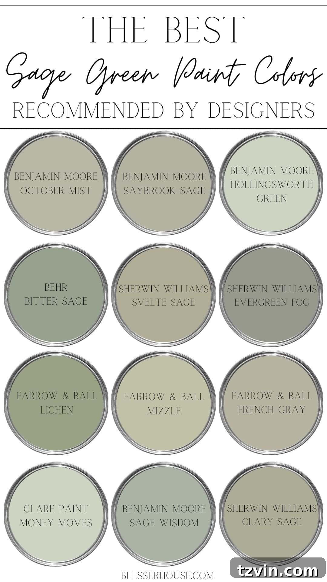The Best Sage Green Paint Colors Recommended by Designers