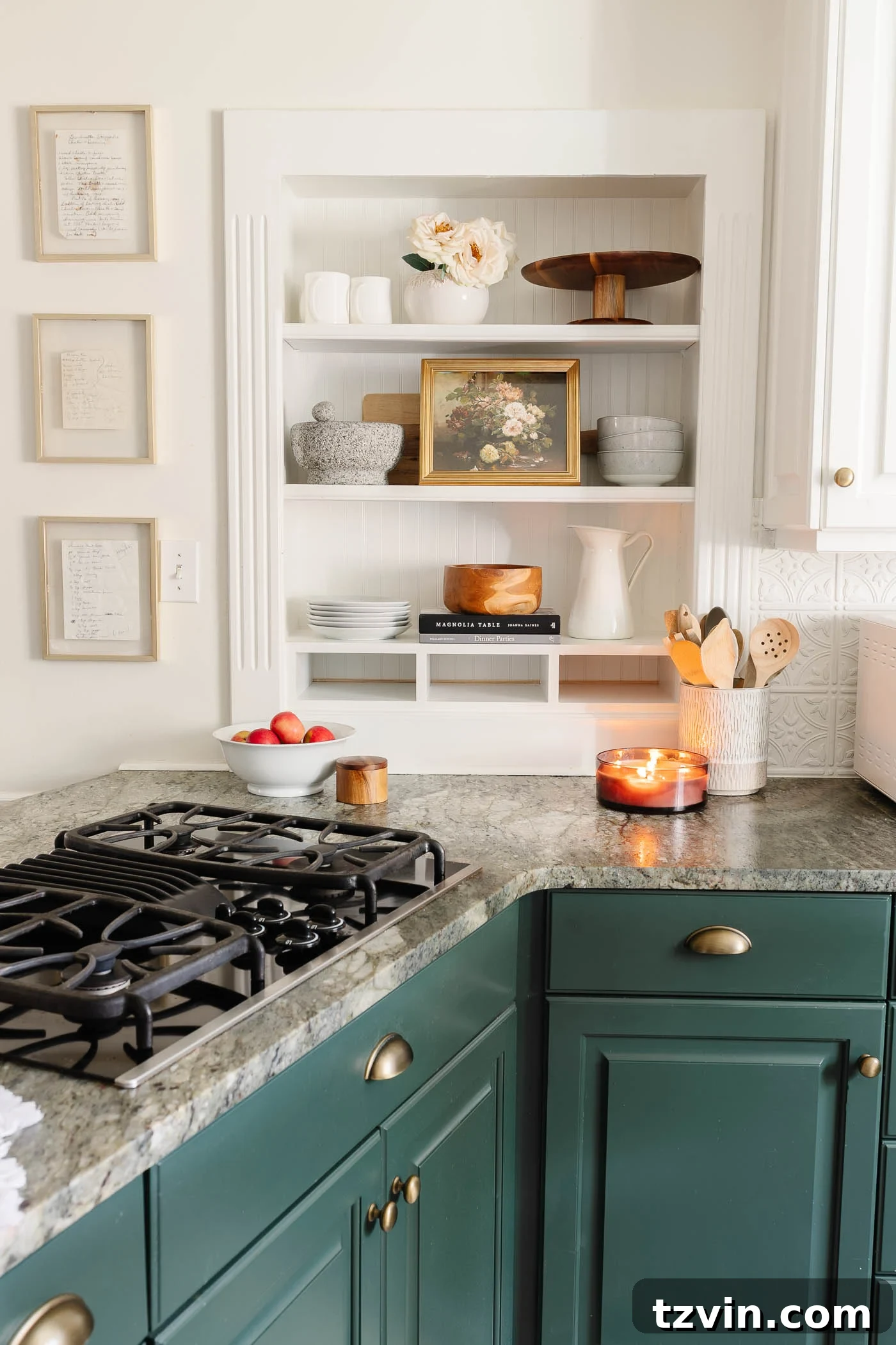 Romantic Morning Feast Board 13 kitchen shelves with simple decor for Valentine's Day