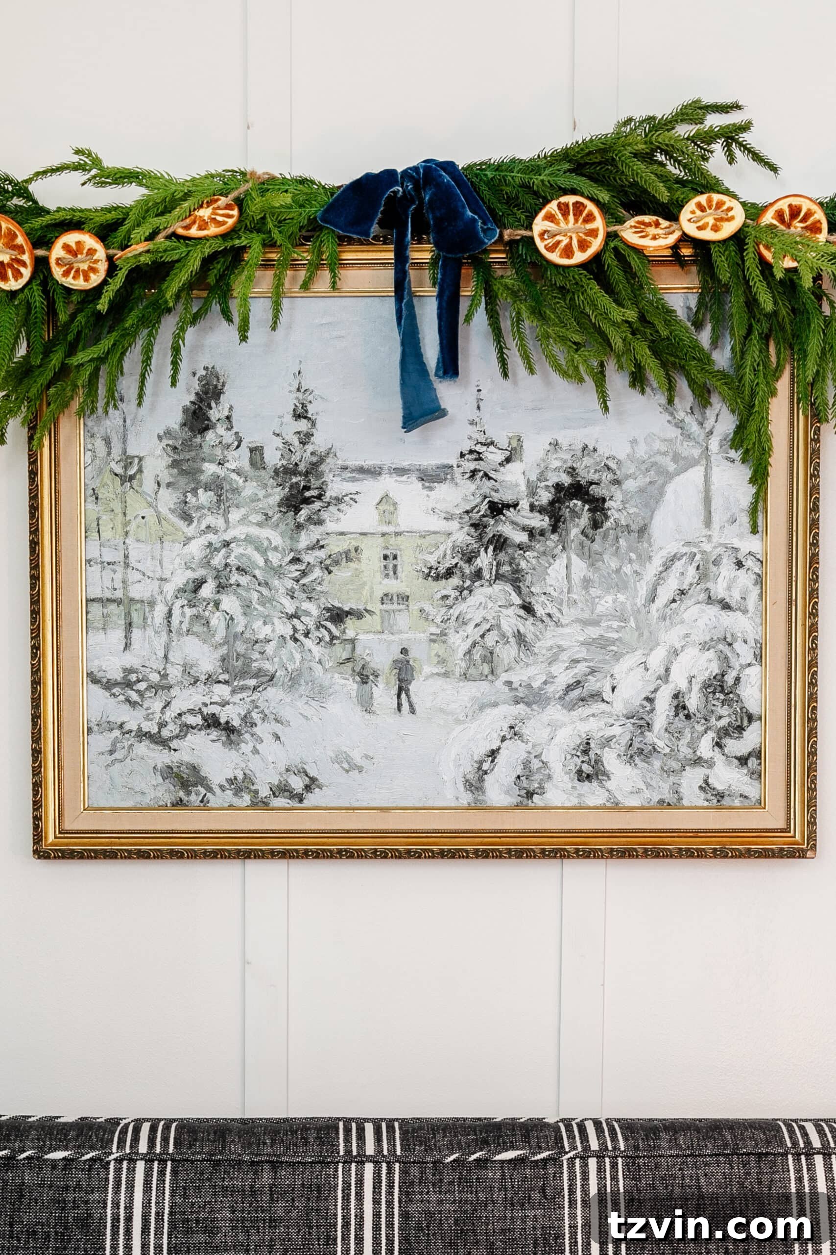 Sourcing Vintage Art Online and Expertly Printing Your Digital Collection 7 winter art printed in a thrift store picture frame