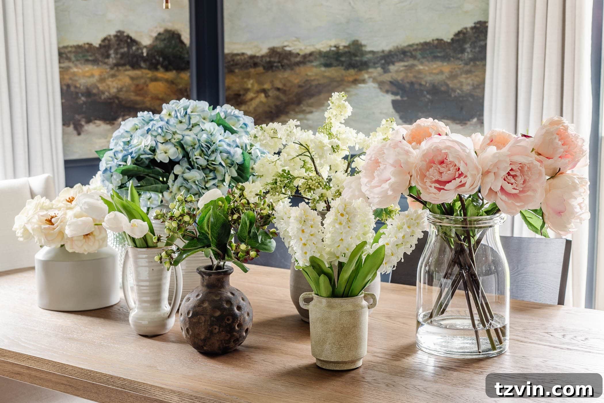 Faux Flowers So Realistic They Fool Everyone 2 fake flowers in vases on a table