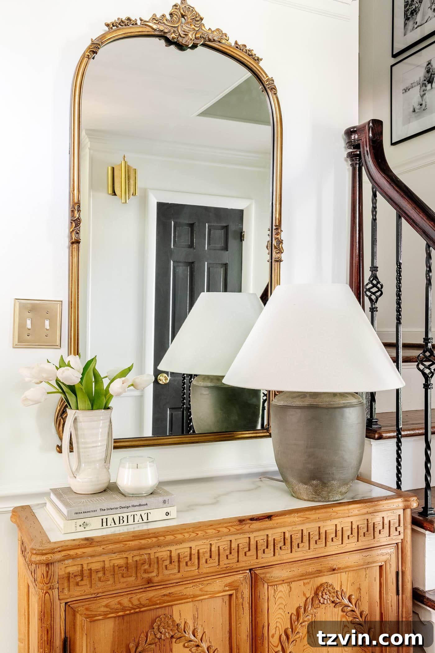 Mastering Your Entry Table Decor A Pros Step-by-Step Guide 8 adding a candle on a foyer table