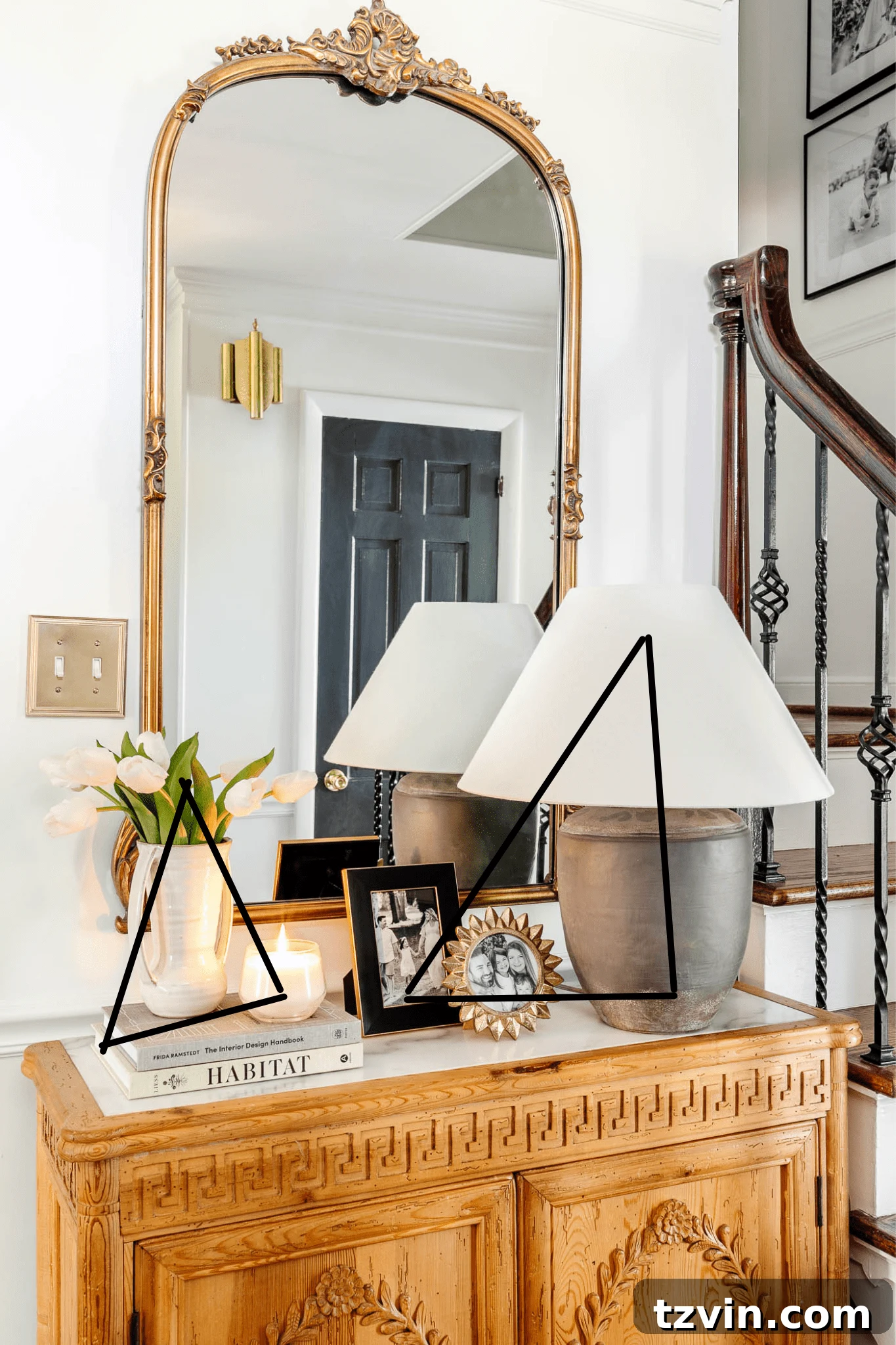 Mastering Your Entry Table Decor A Pros Step-by-Step Guide 10 visual triangles in styling an entry table