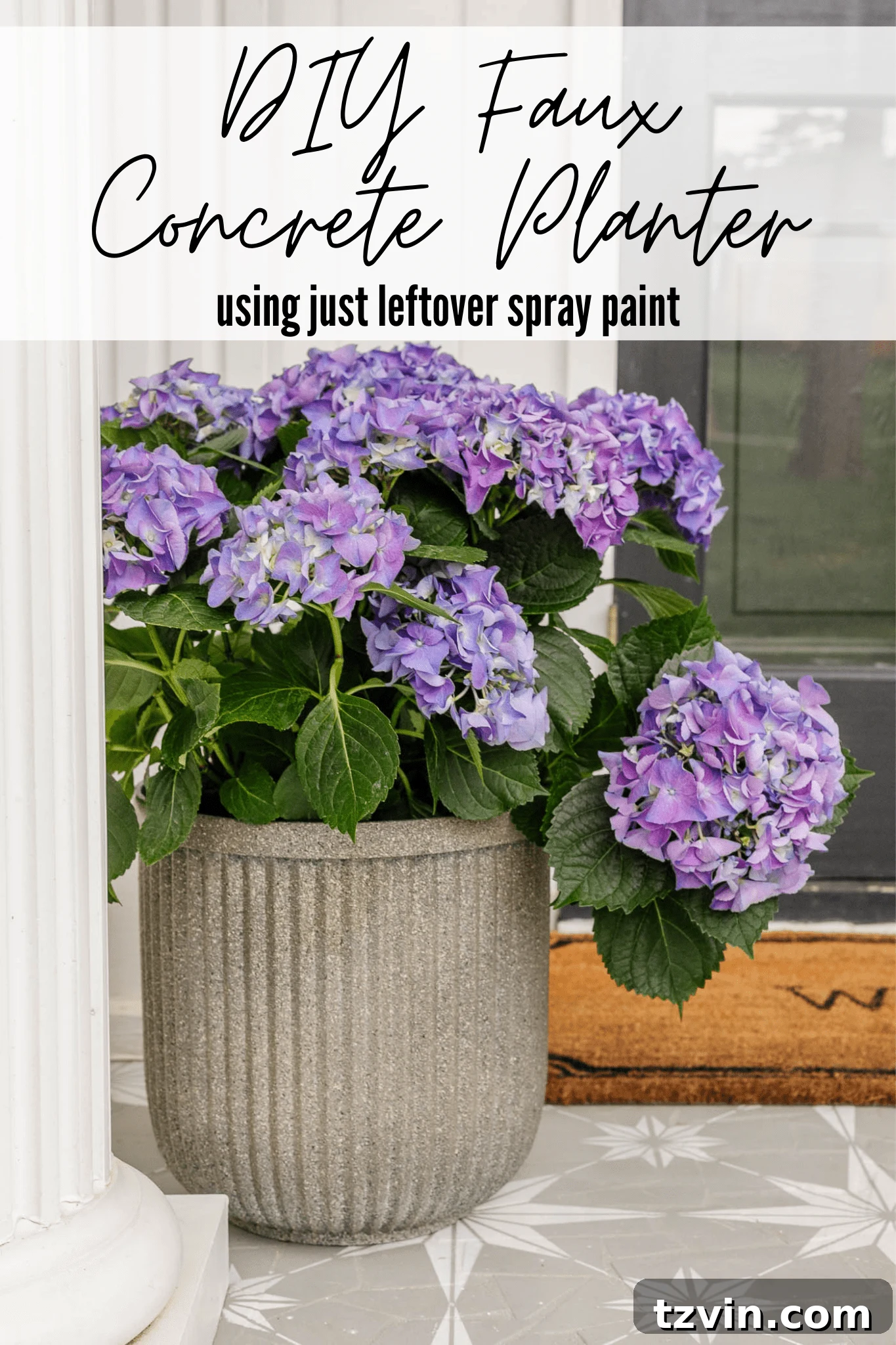 finished diy concrete planter