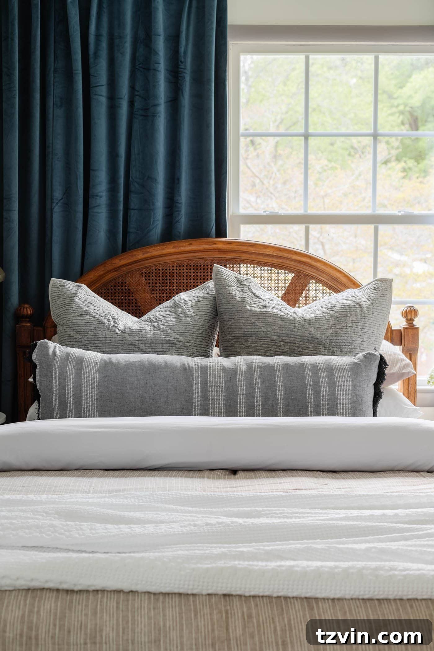 how to redecorate you room - bed in front of window off center