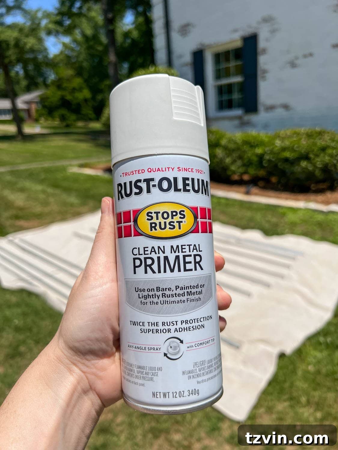 Creative String Light Solutions for Every Backyard Corner 33 can of white spray primer