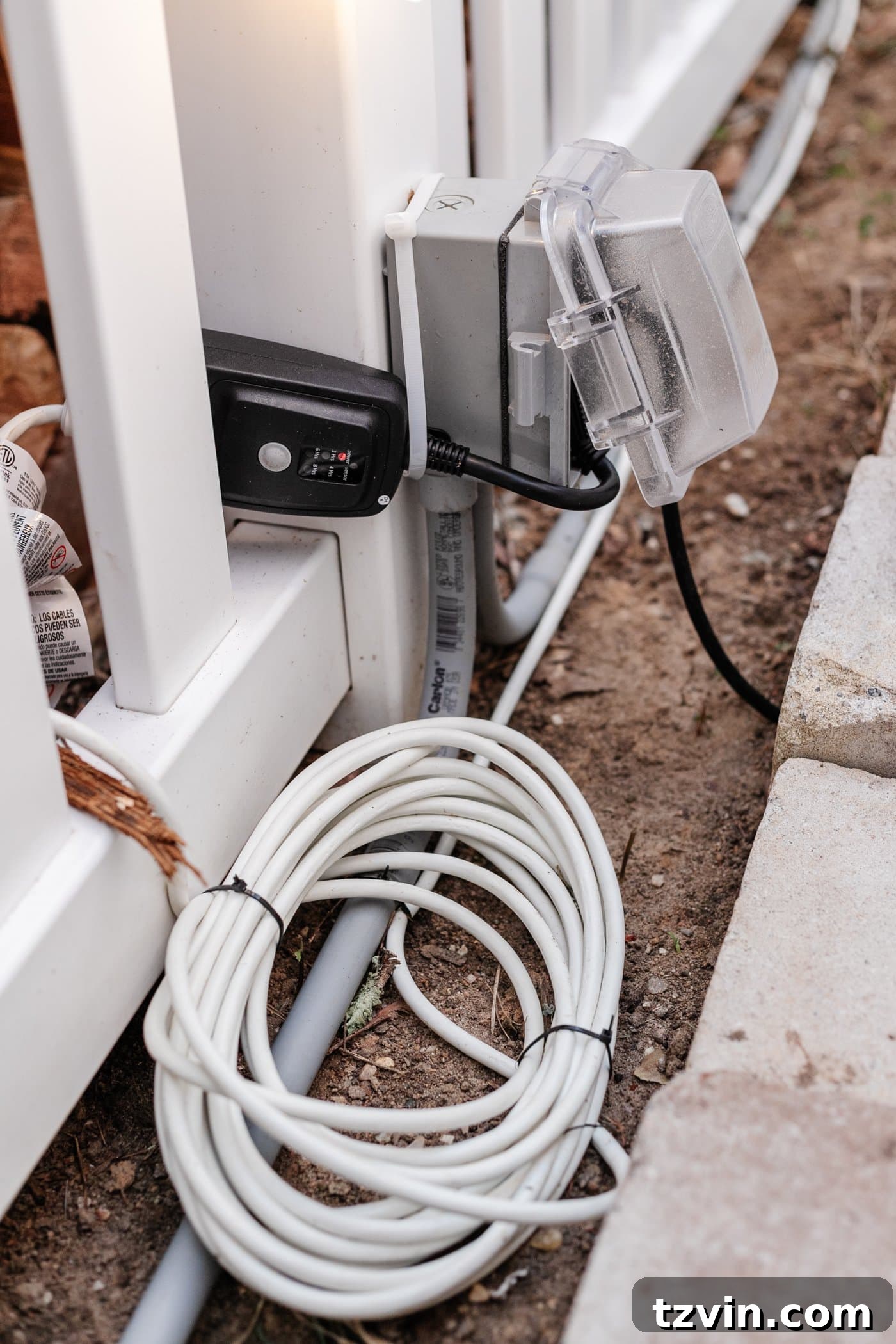 Creative String Light Solutions for Every Backyard Corner 47 outdoor outlet, outdoor timer, and extension cord