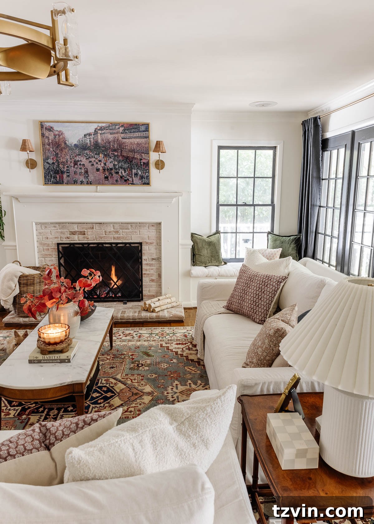 Seasonal Pillows: Beyond Autumn 2 Living room decorated for fall with throw pillows