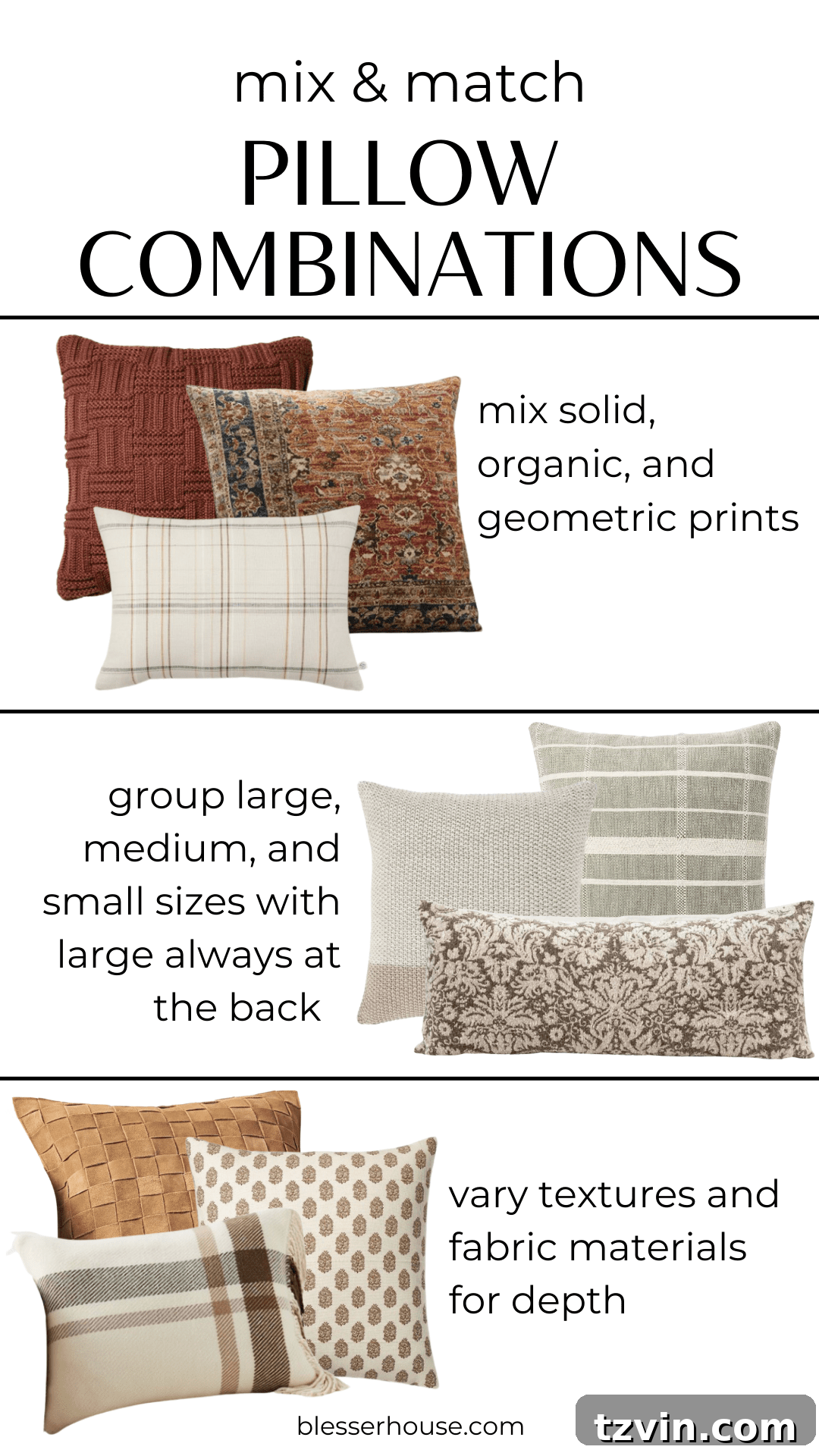 Seasonal Pillows: Beyond Autumn 6 How to mix and match pillow combinations