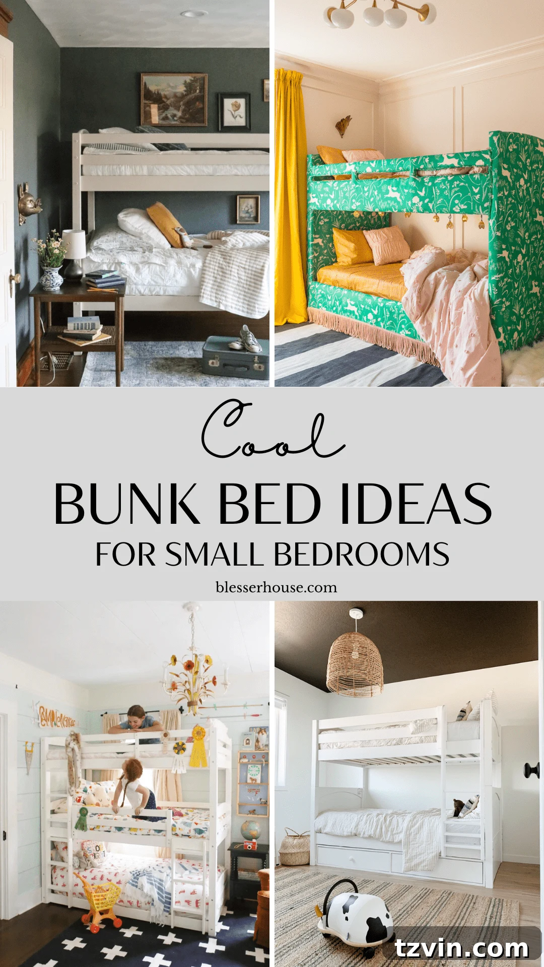 Ingenious Bunk Bed Designs for Compact Living 2 19 ways to make a basic bunk bed look cool and add wow factor, function, and personality to a small room for kids and teens.