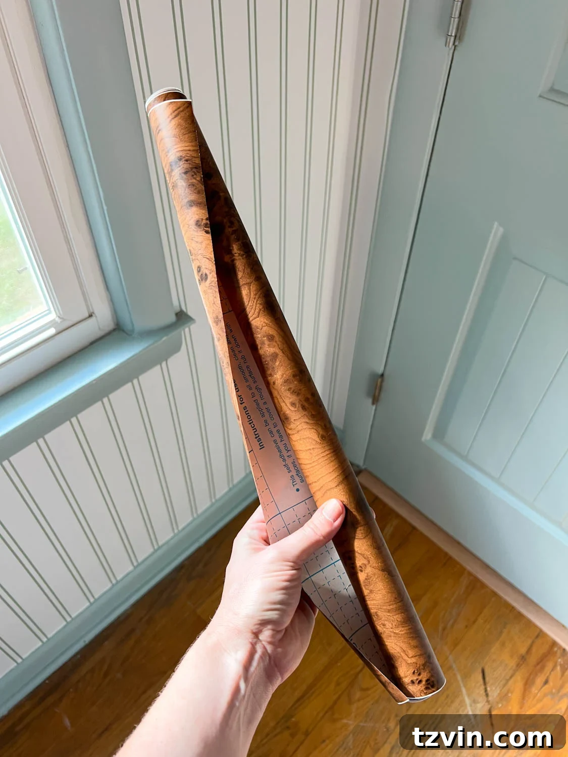 burl wood contact paper roll