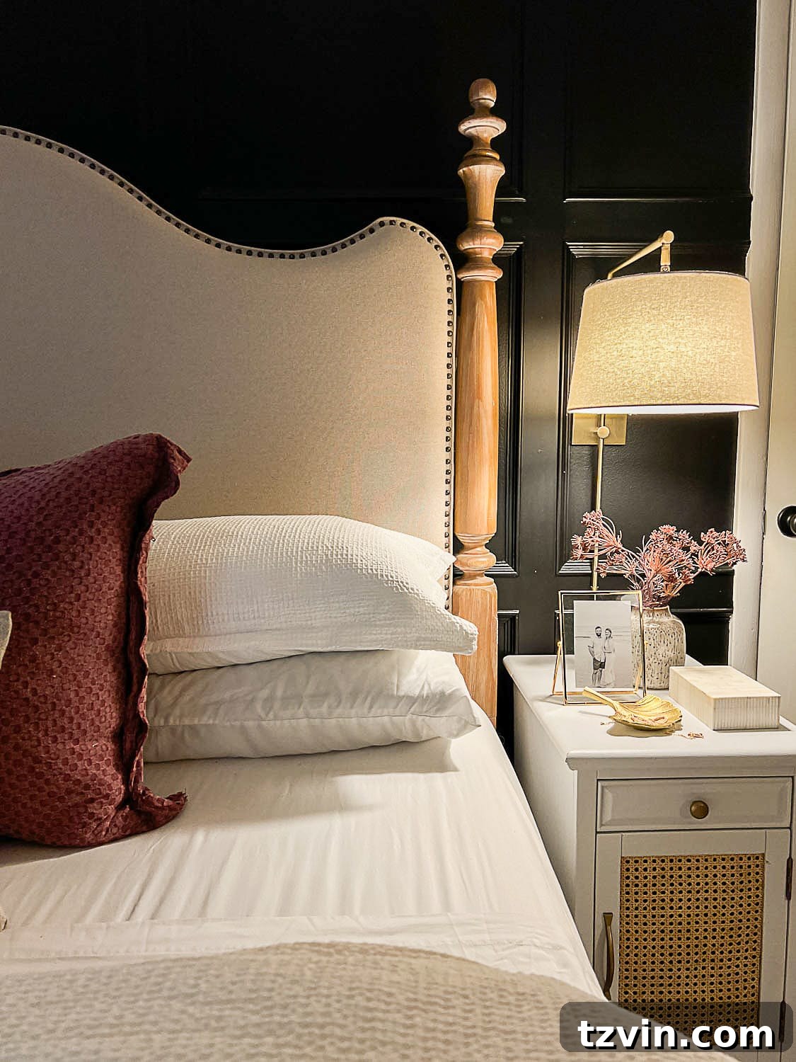 10 Budget-Friendly Ways to Create a Cozy Sleep Haven 13 cozy bedroom lighting, bedding, and nightstand with decor