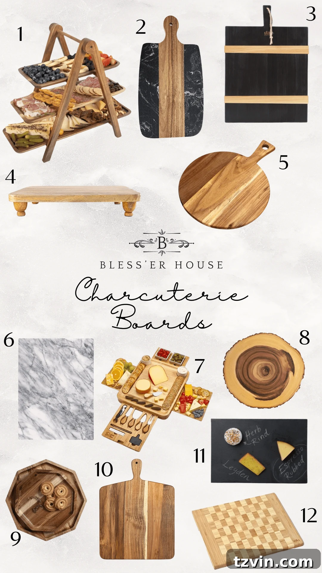 10-Minute Charcuterie Board Hack 4 A curated selection of various charcuterie and cutting boards, showcasing different styles and materials for diverse serving needs.
