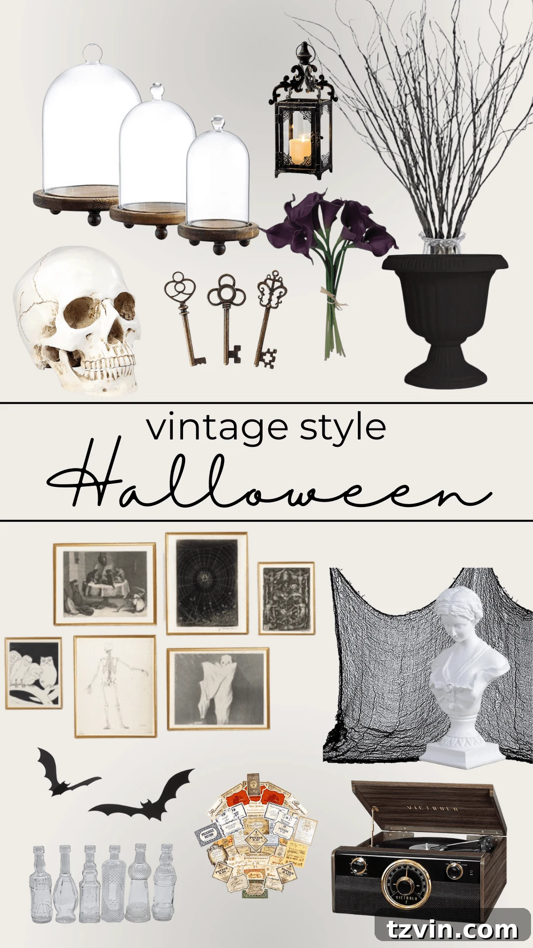 Hauntingly Chic: 30 Vintage Halloween Decor Must-Haves 7 spooky elegant decor using vintage style finds