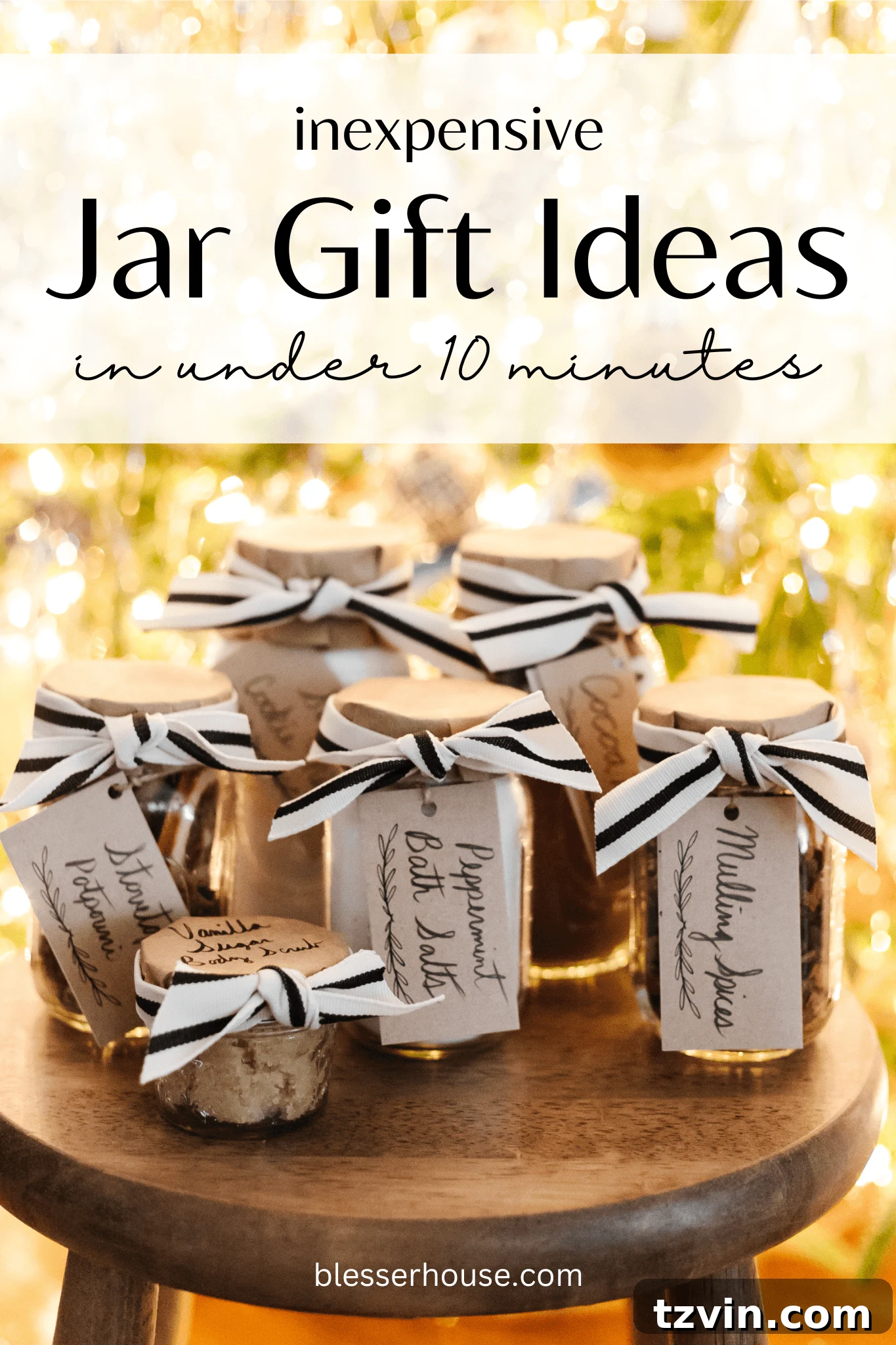 6 inexpensive and easy mason jar gift ideas done in under 10 minutes