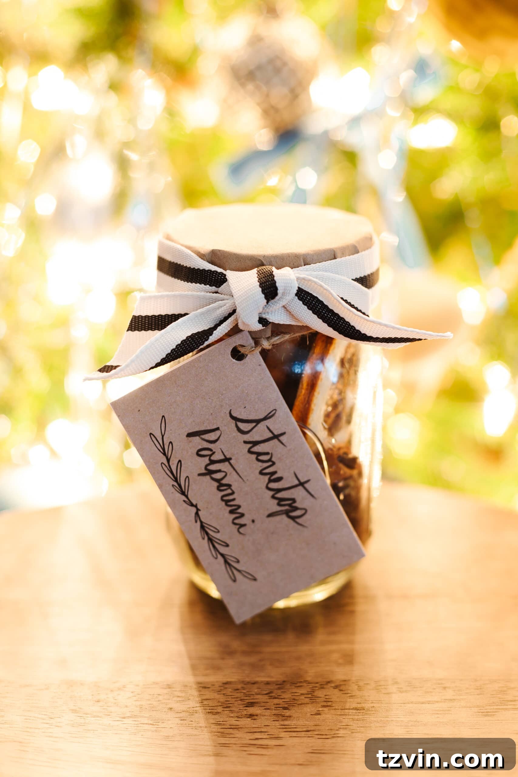 stovetop potpourri mason jar gift