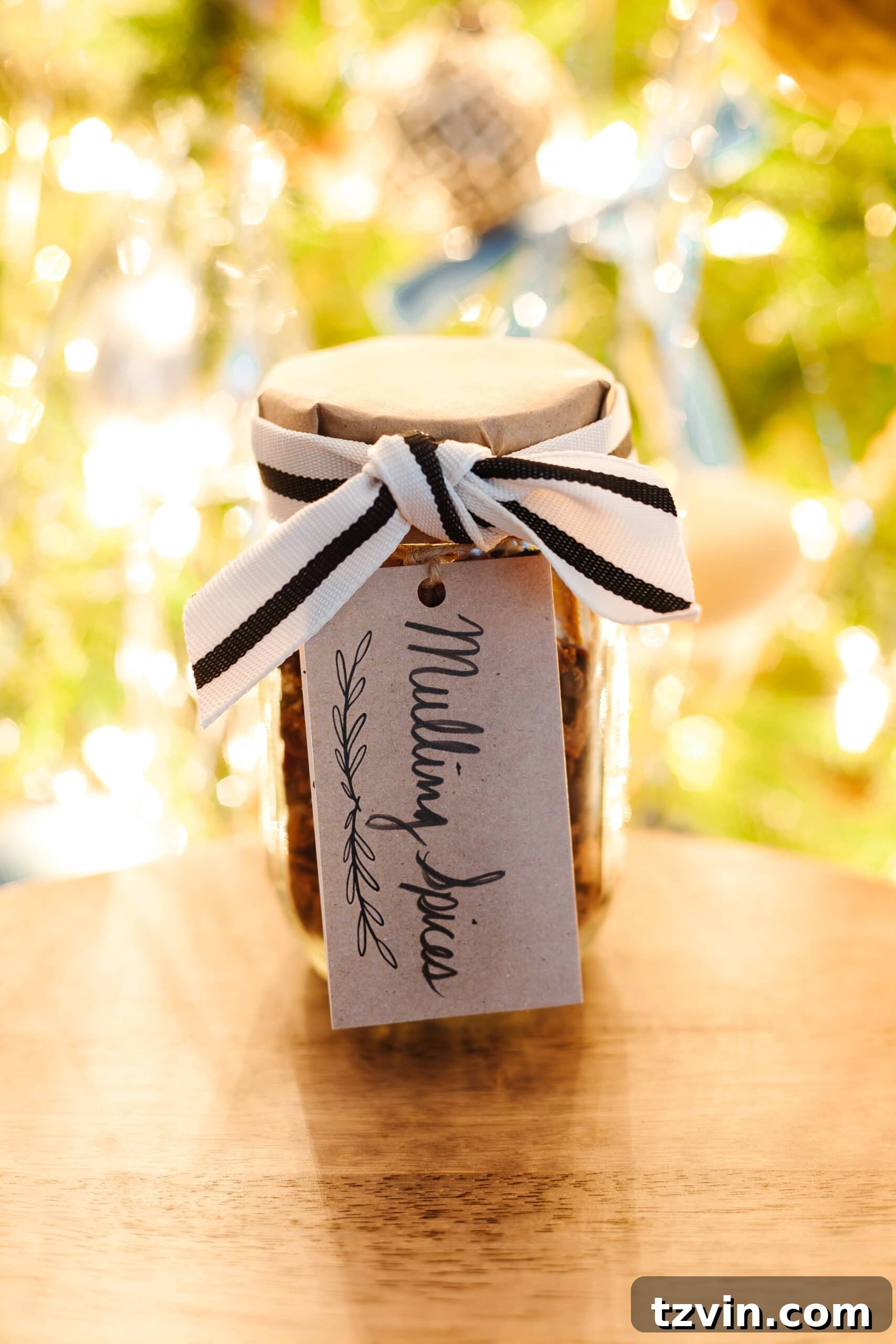 mulling spices as a mason jar gift