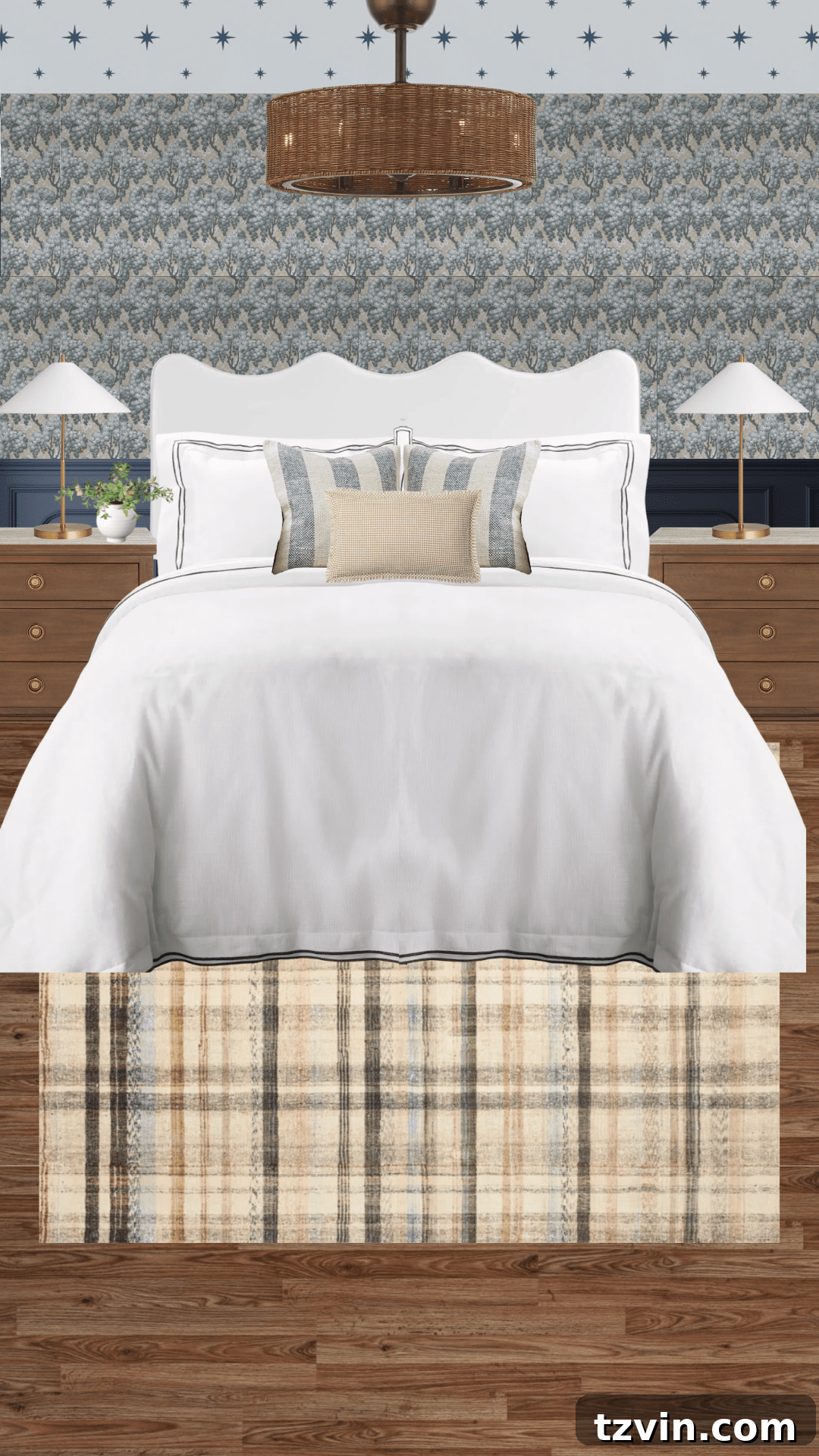 Our Cottage "Teen" Bedroom: Plans & Curtain Color Combinations 3 Preteen girl bedroom design mood board with navy blue