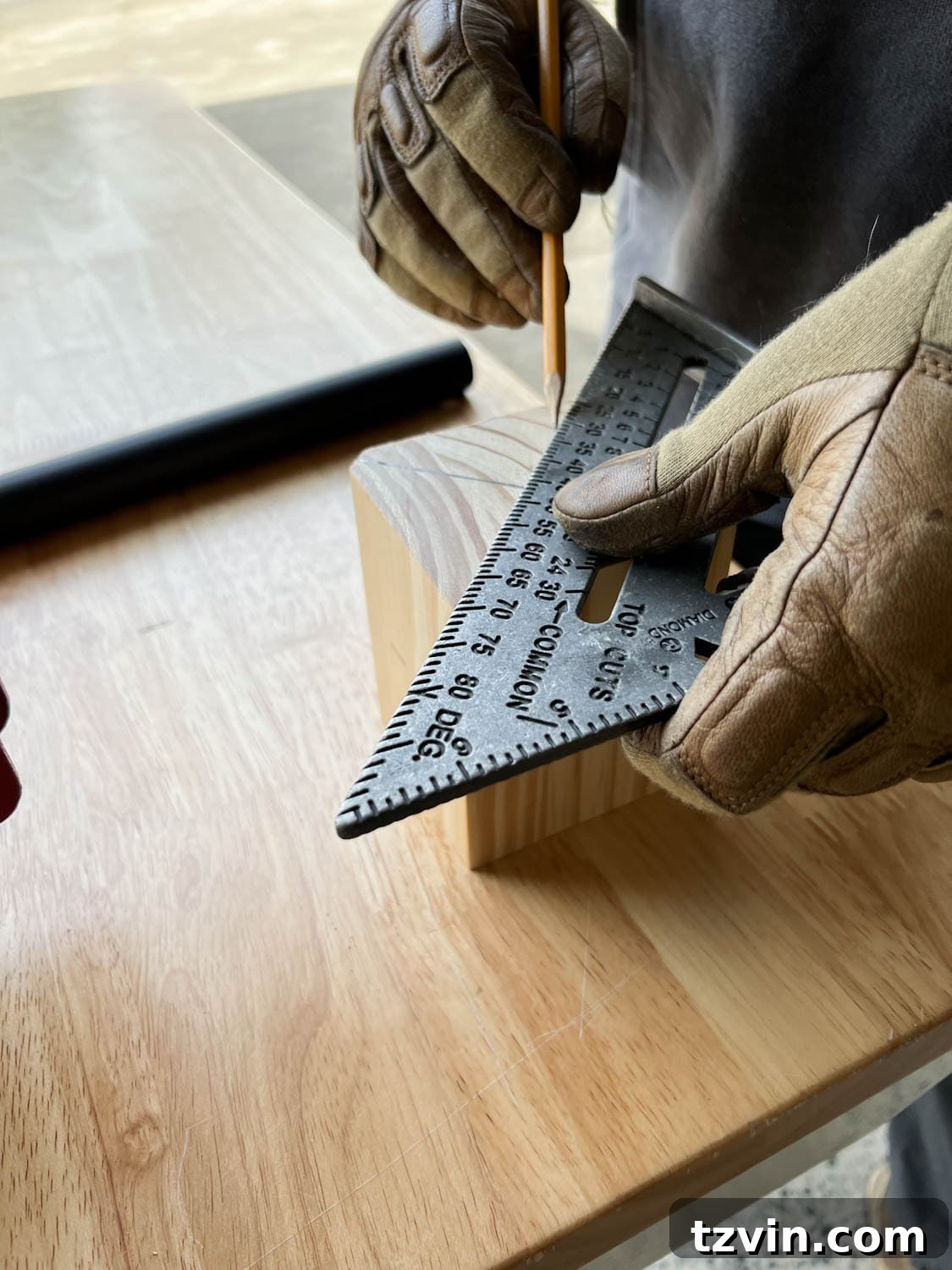 Revamp Your Stairs: DIY Spindle Replacement 18 measuring a new newel post mount from a wood block