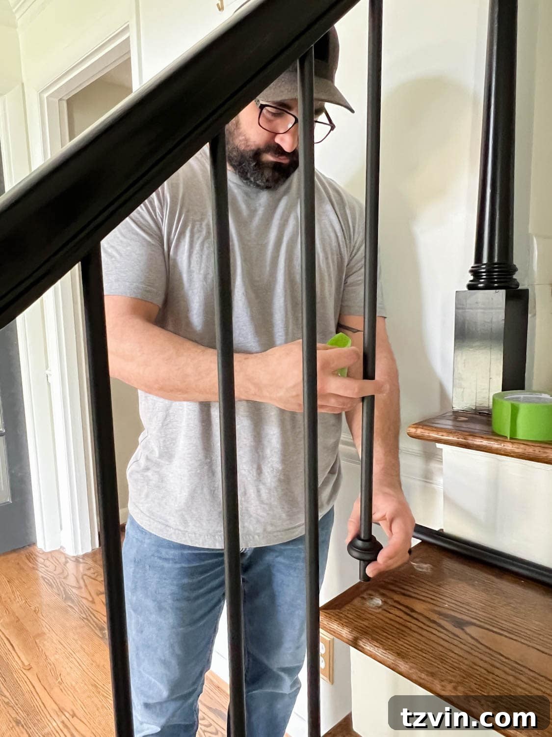 Revamp Your Stairs: DIY Spindle Replacement 26 adding shoes to iron stair balusters
