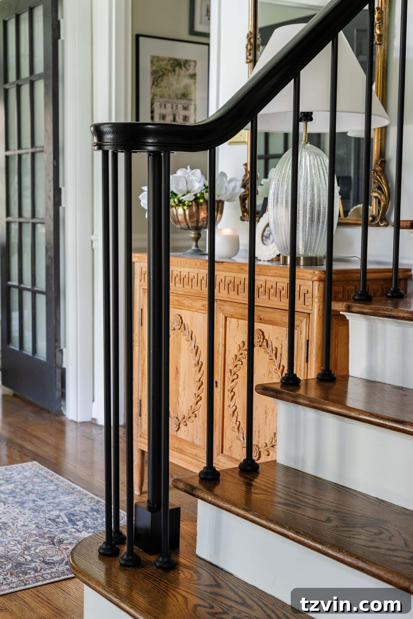 Revamp Your Stairs: DIY Spindle Replacement 29 newly replaced stair balusters in railing