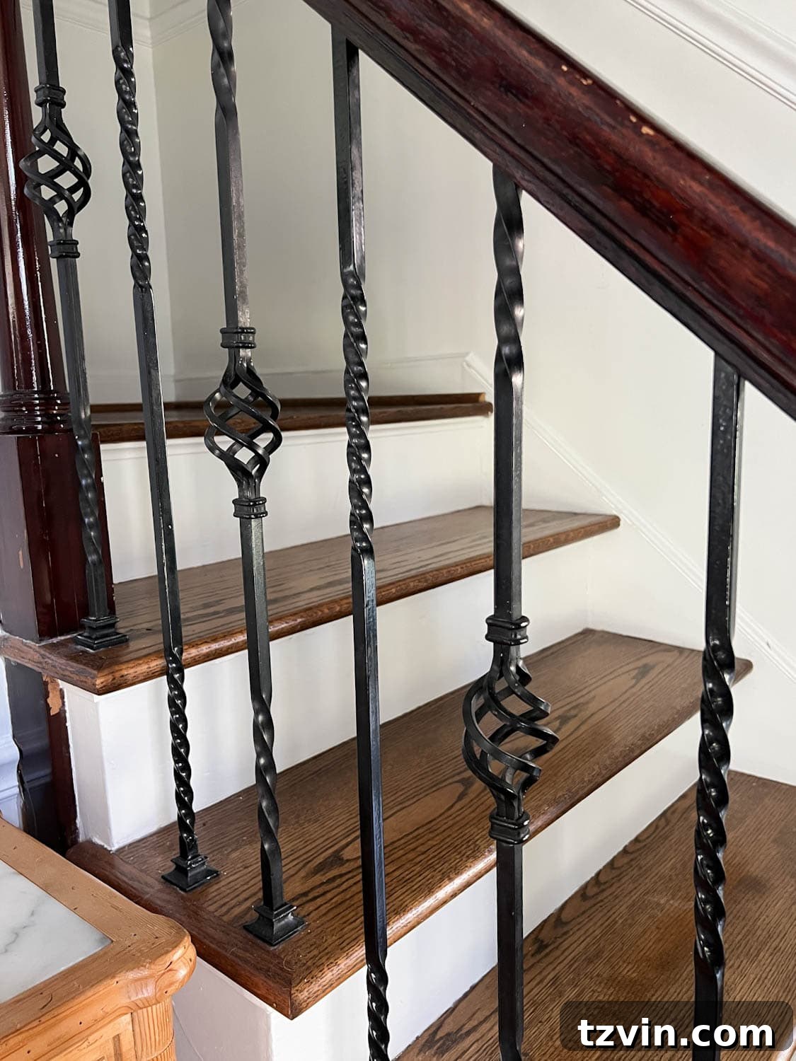 Revamp Your Stairs: DIY Spindle Replacement 6 twisted wrought iron stair balusters