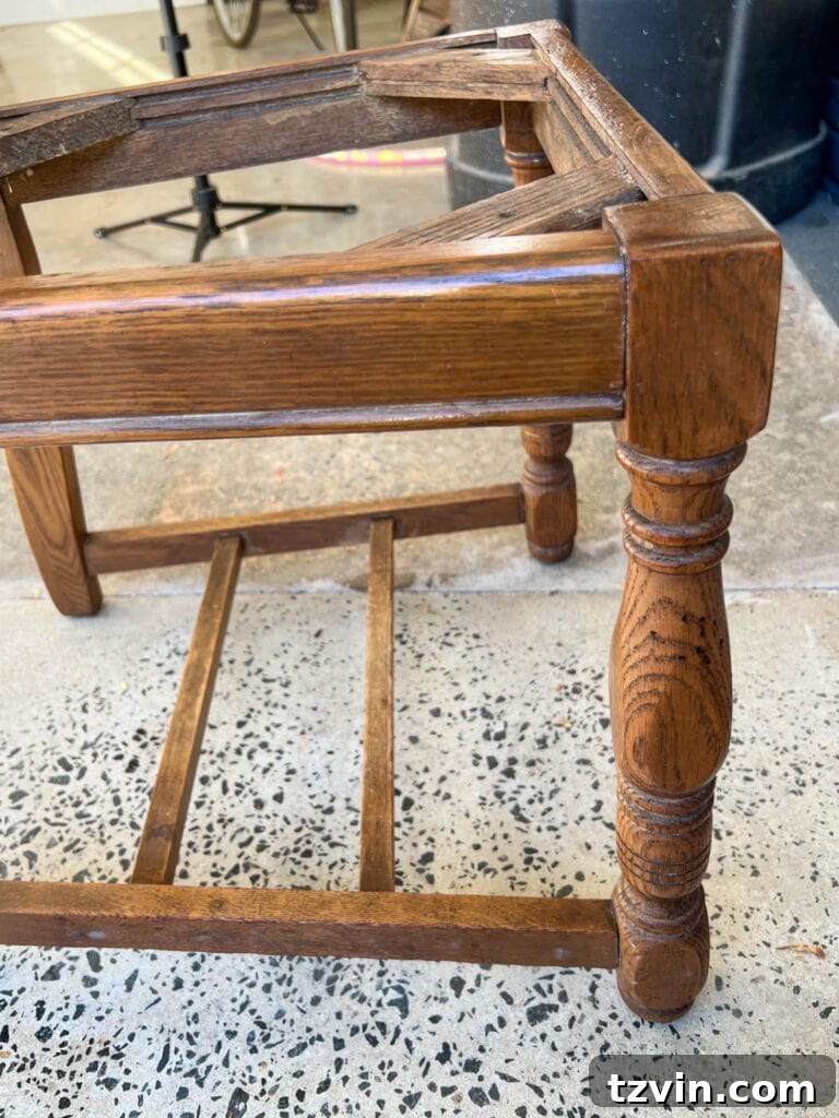 Desk Chair Revival: No-Strip Wood Refinishing 9 After applying Restor-A-Finish, showing the rich, conditioned wood of the chair with reduced scratches.