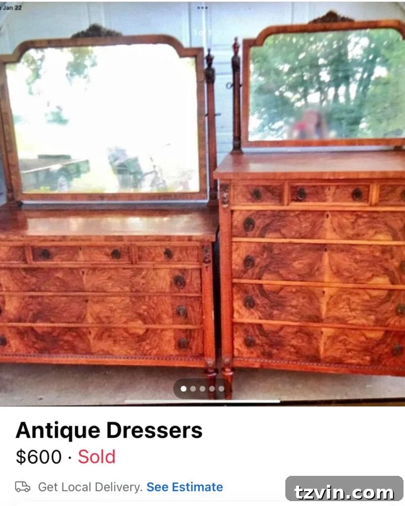 Discover Affordable Burl Wood Furniture Including Refinished Dressers 3 thrifted burl wood furniture on Facebook Marketplace