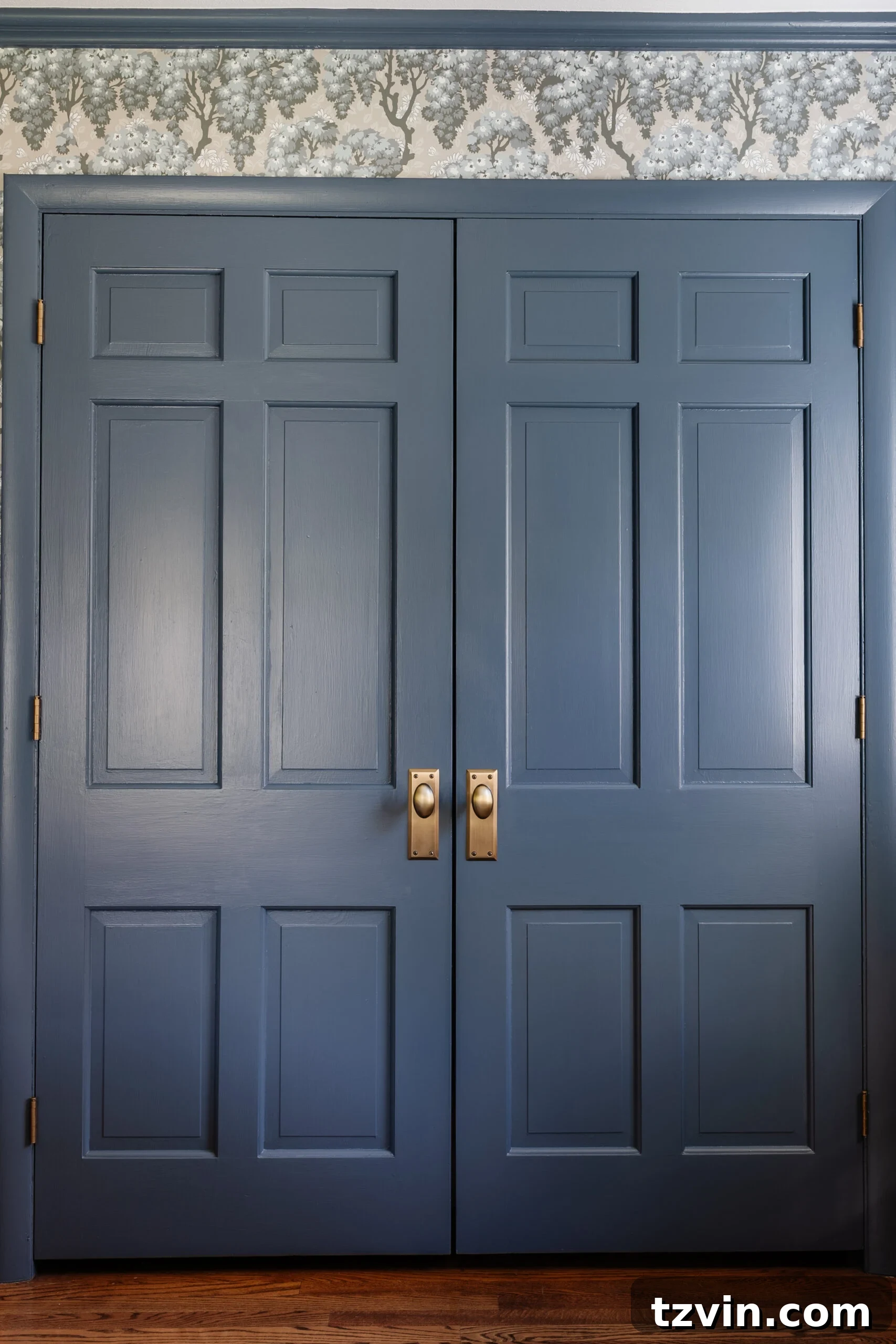 Finished door update with Rub n Buff changed door hinge color