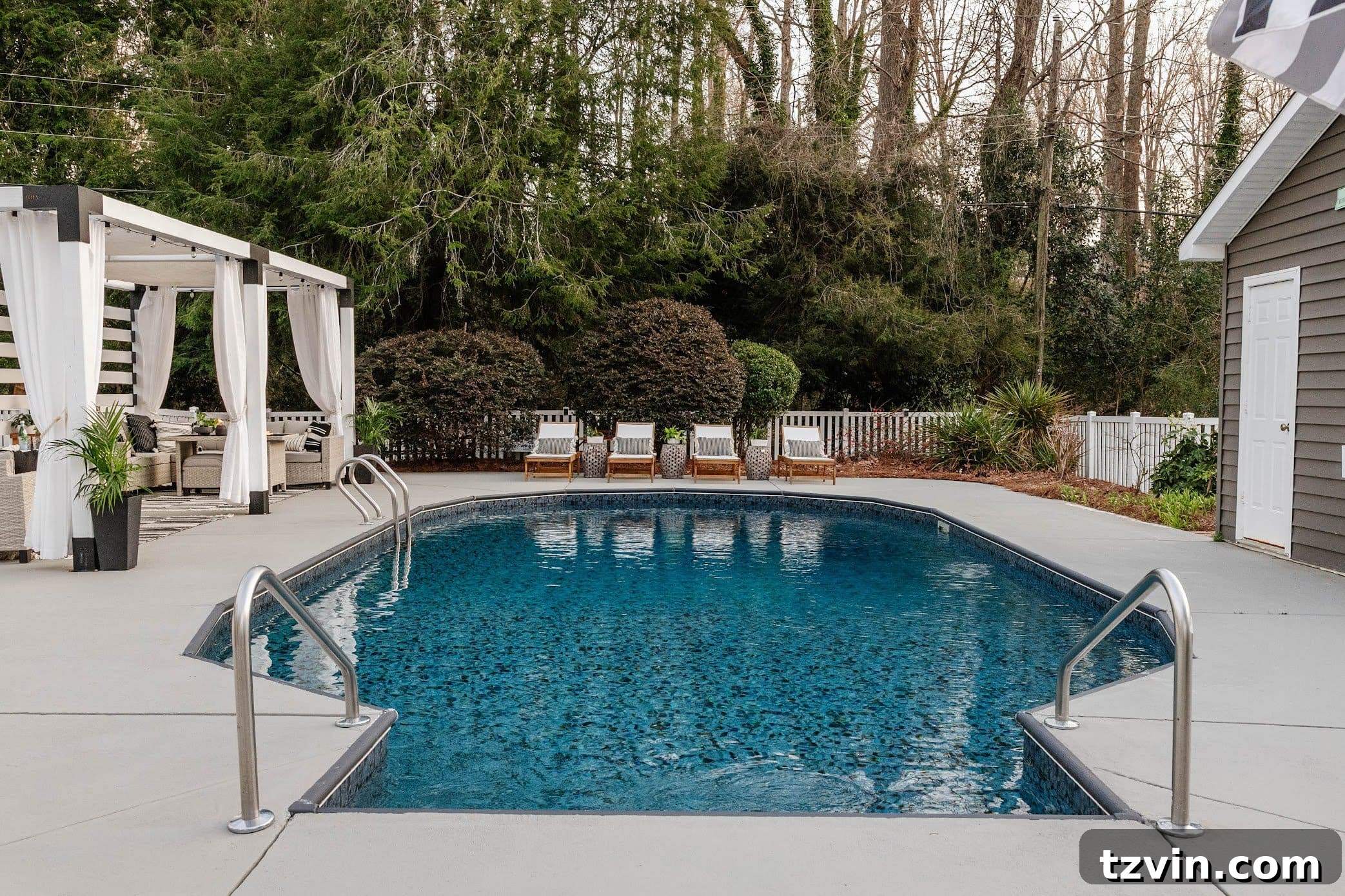 Spring Patio Refresh 14 painted concrete patio and pool deck after spring cleaning 3 years after painting