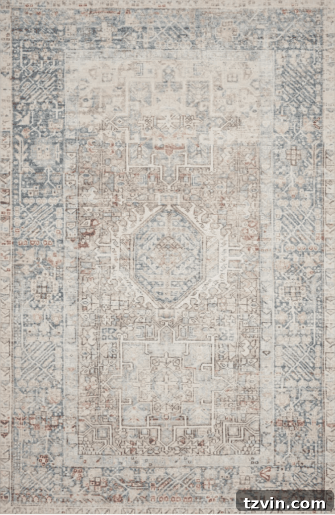Chris Loves Julia x Loloi Jules Natural/Ocean Rug
