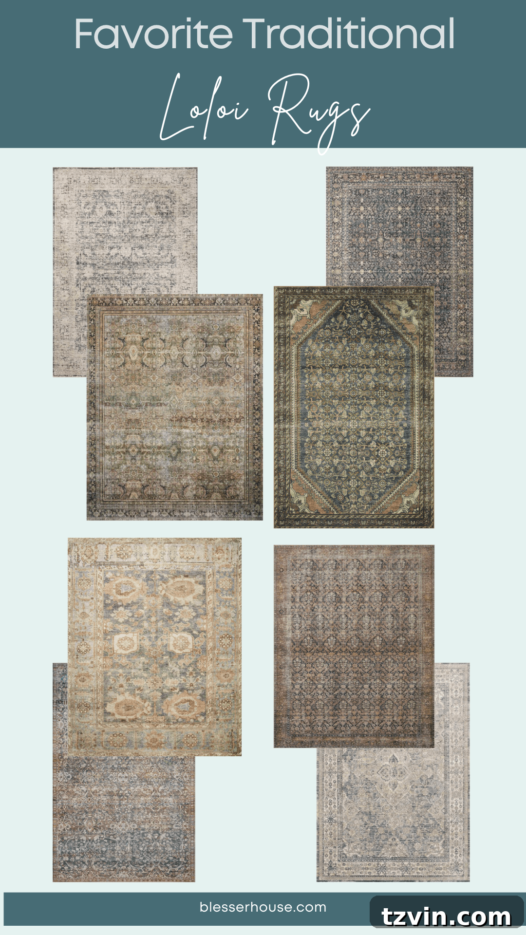 traditional rugs from loloi, a curated selection for home decor