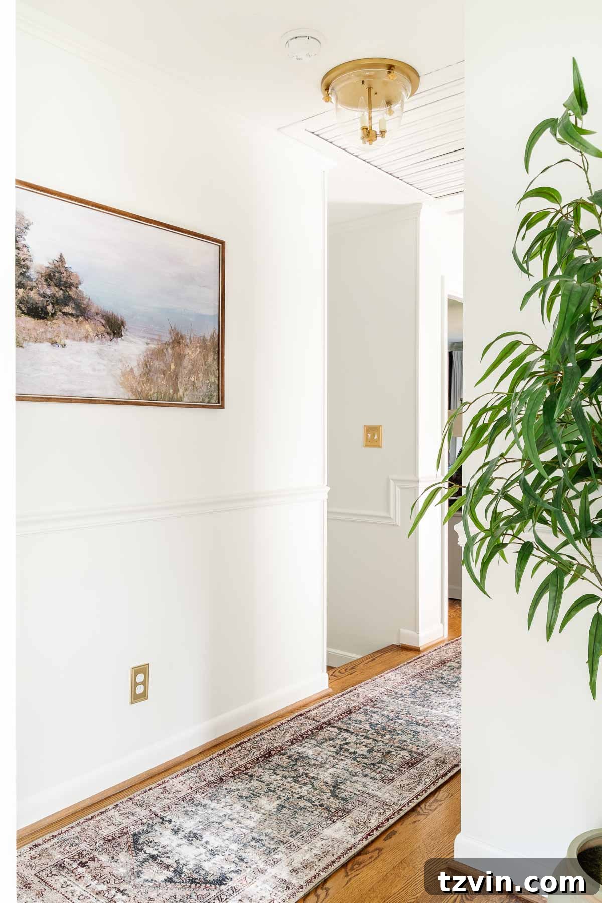 hallway with loloi rug from Amber Lewis