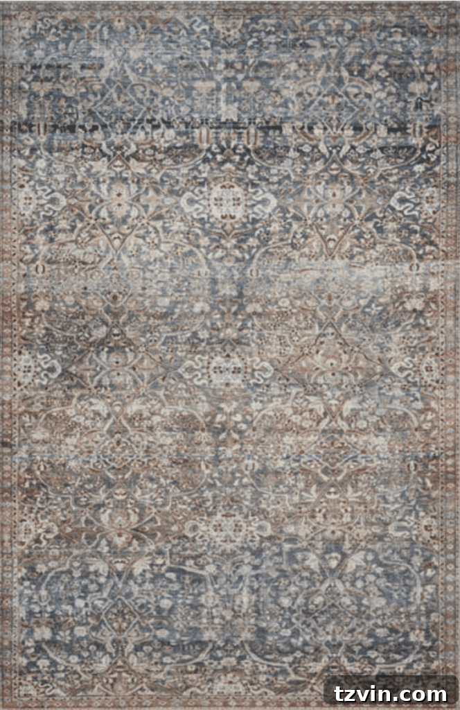 Chris Loves Julia x Loloi Jules Denim/Spice Rug