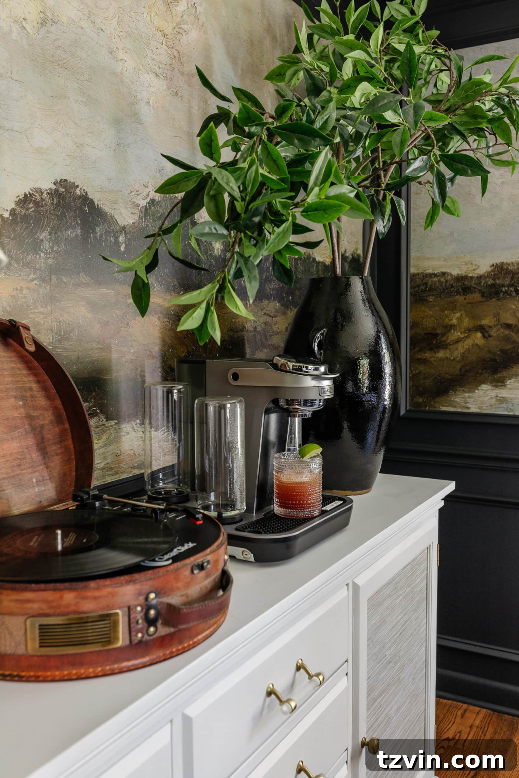 Bartesian Cocktail Maker: The Unvarnished Truth 9 bartesian cocktail machine used on top of a dining room sideboard
