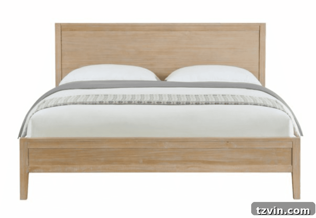 wood panel bed