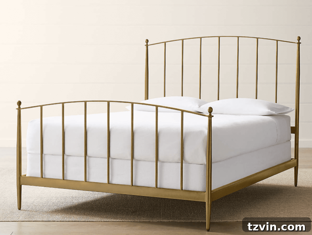 brass spindle bed