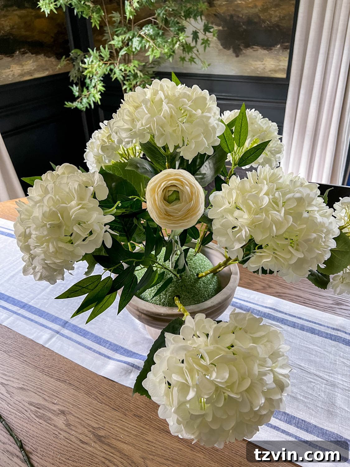 how to arrange flowers for DIY centerpieces in florist foam