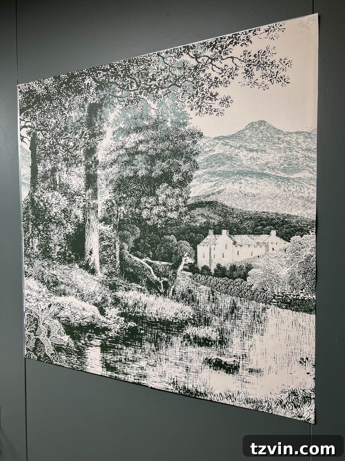 Statement DIY Magnetic Art & Message Board 16 wallpaper mural applied to metal on a wall