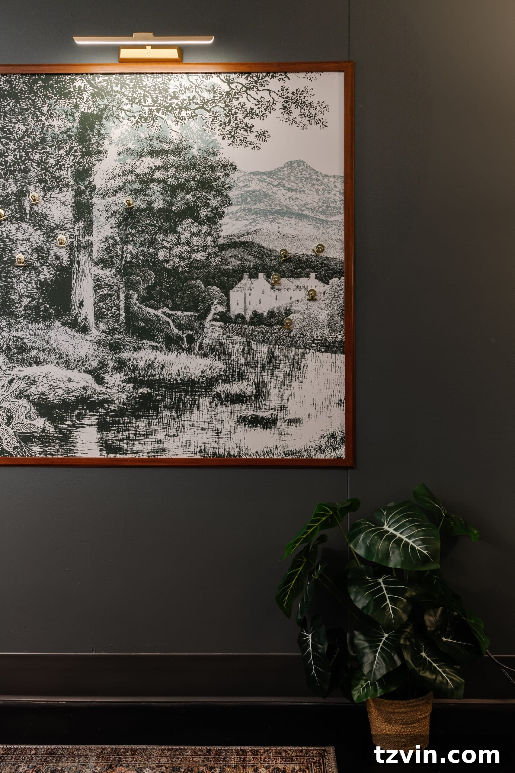 Warm Up Your Workday Cozy Conference Room Ideas for an Office Refresh 18 Close-up of a magnetic memo board disguised as art, showing organized notes and a clean, sophisticated look.