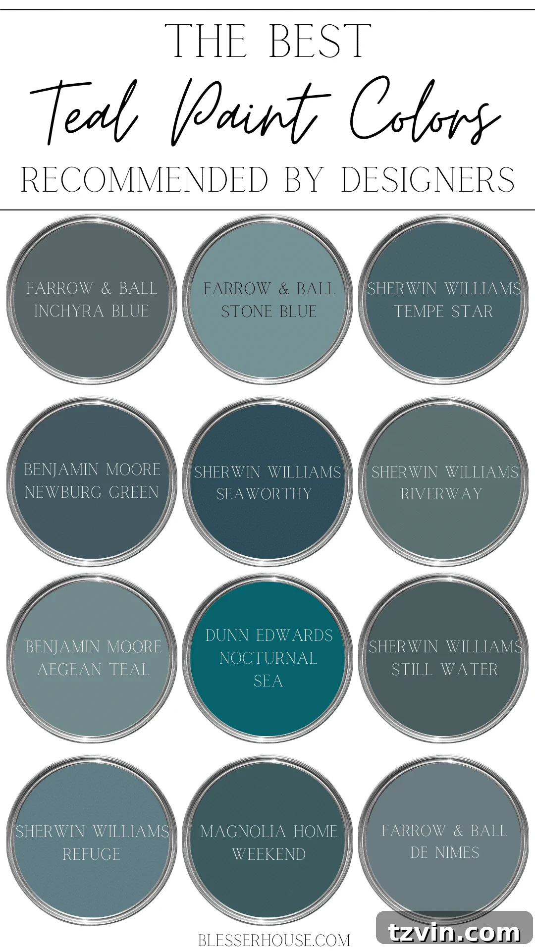 best teal paint colors - A curated collection of top blue green teal paint shades recommended by interior designers for creating stylish and inviting spaces.