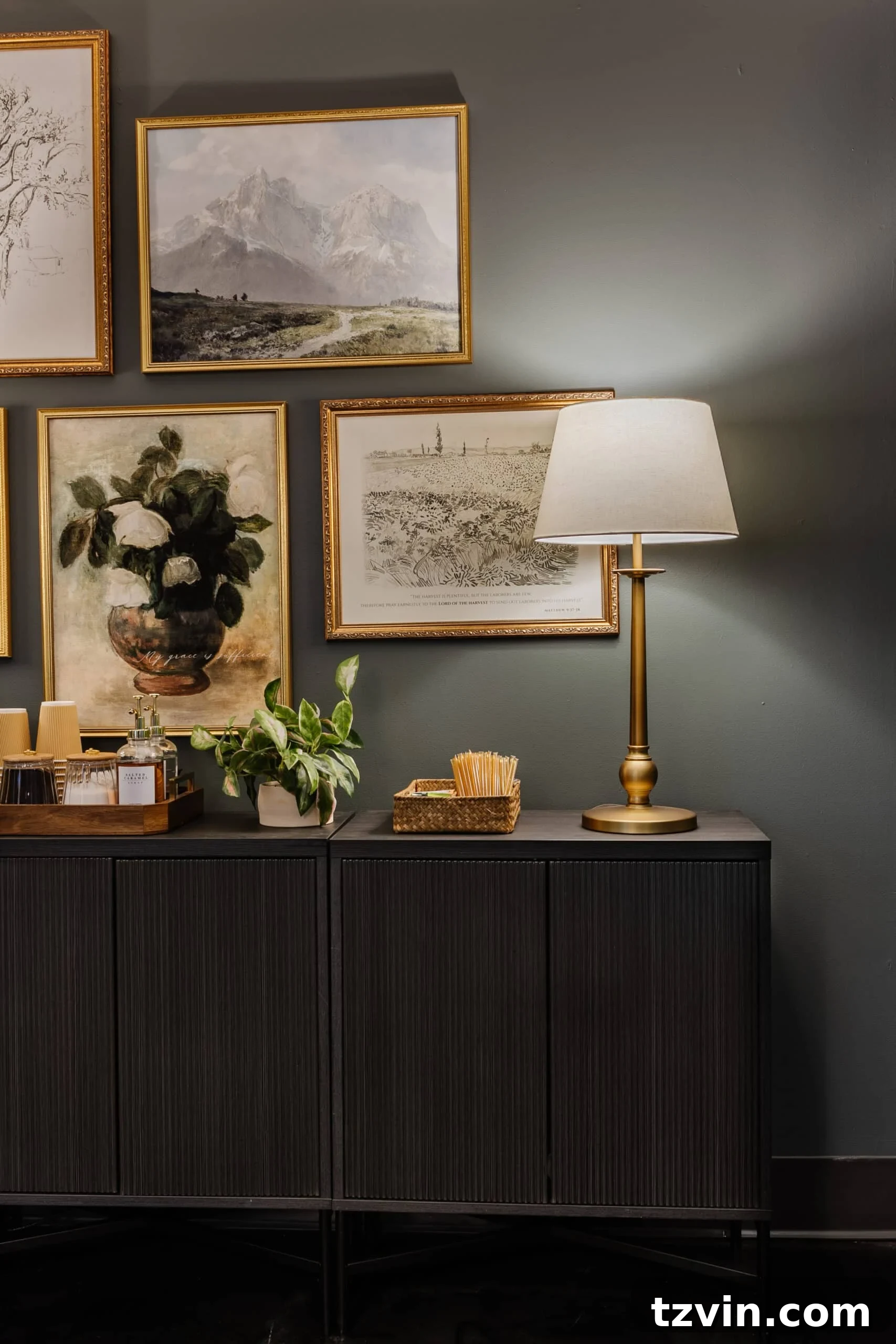 Hang Frames Perfectly Avoid These Common Errors 9 A beautifully arranged gallery wall showing consistent spacing between frames for a harmonious display.