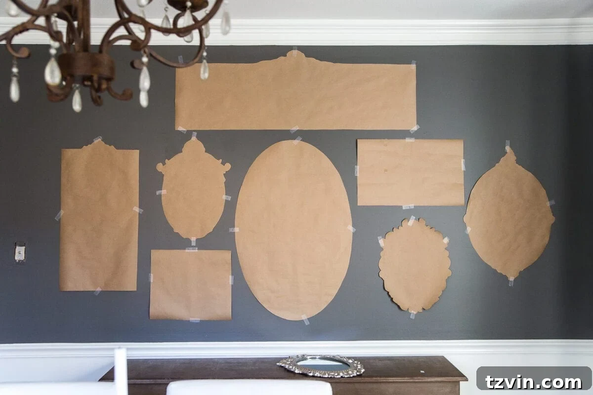 Hang Frames Perfectly Avoid These Common Errors 10 A stylish mirror gallery wall arrangement, demonstrating how to group different sized frames effectively.