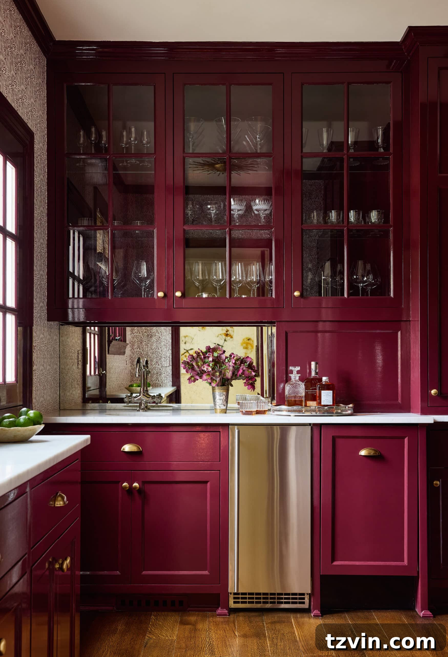 Designer-Approved Burgundy Paint Shades 5 McGrath 2 burgundy red kitchen cabinets