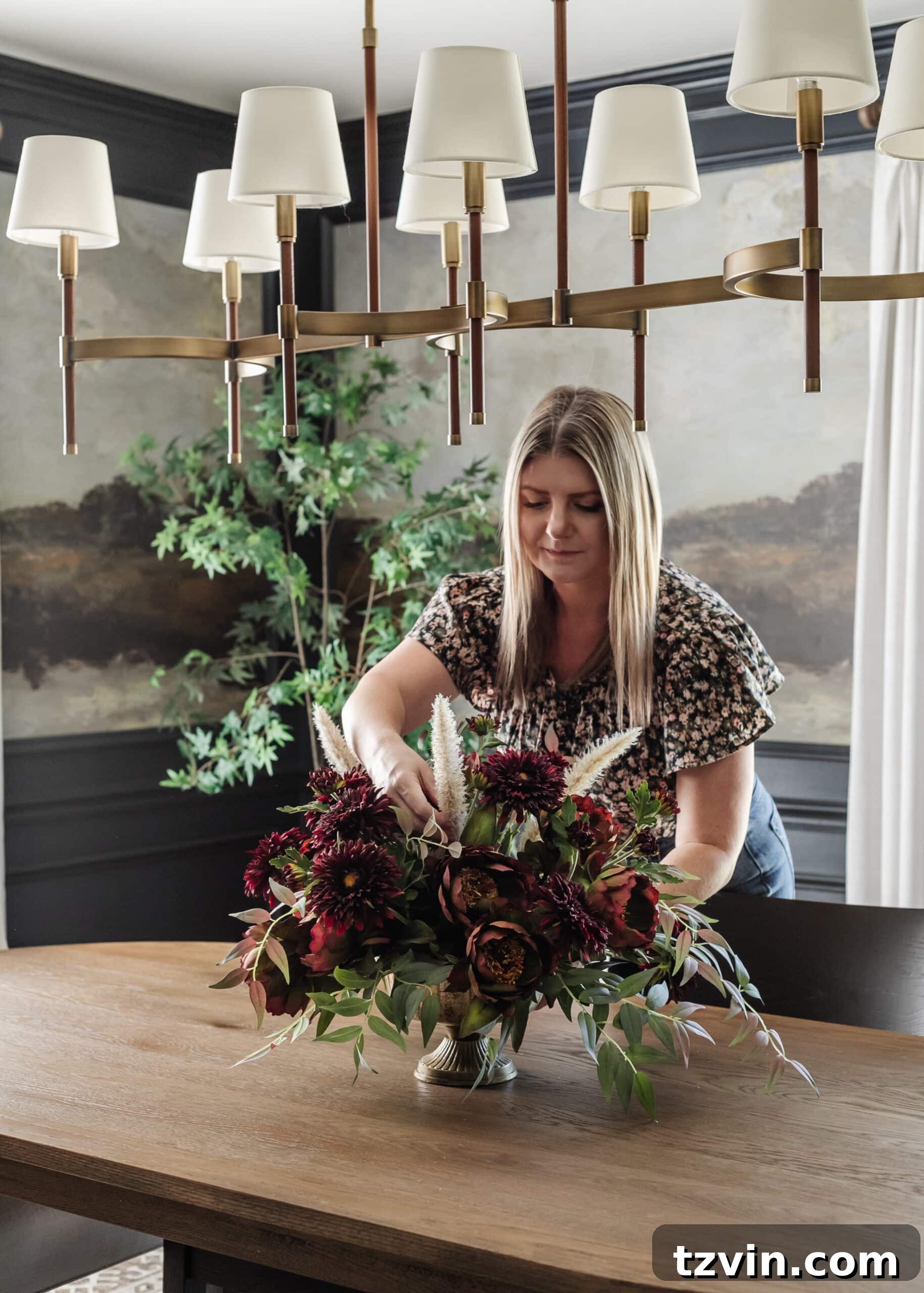 Your Guide to Crafting Beautiful Fall Floral Arrangements 14 Adding foxtail grass as a final seasonal accent to a fall centerpiece