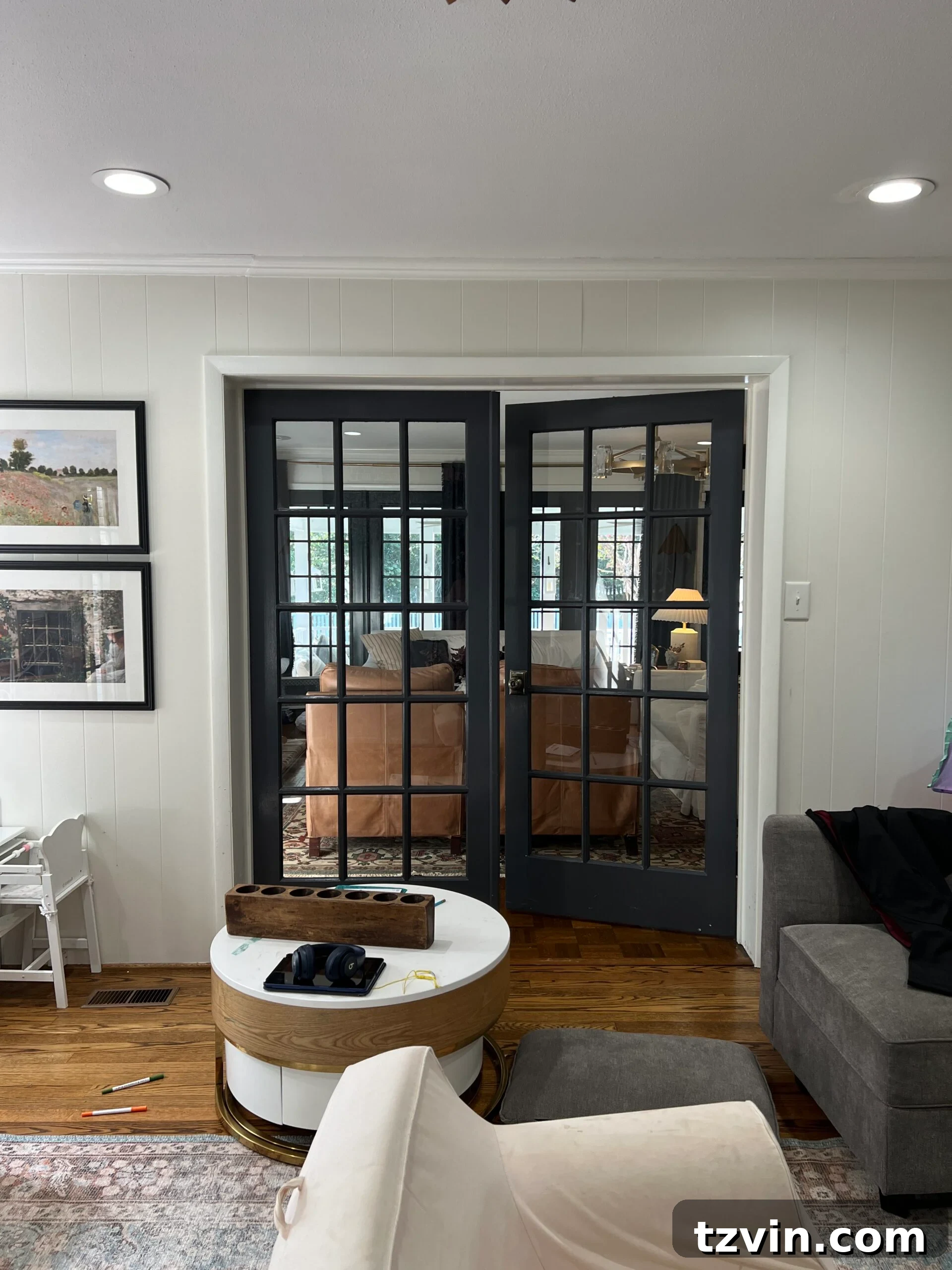 double french doors before