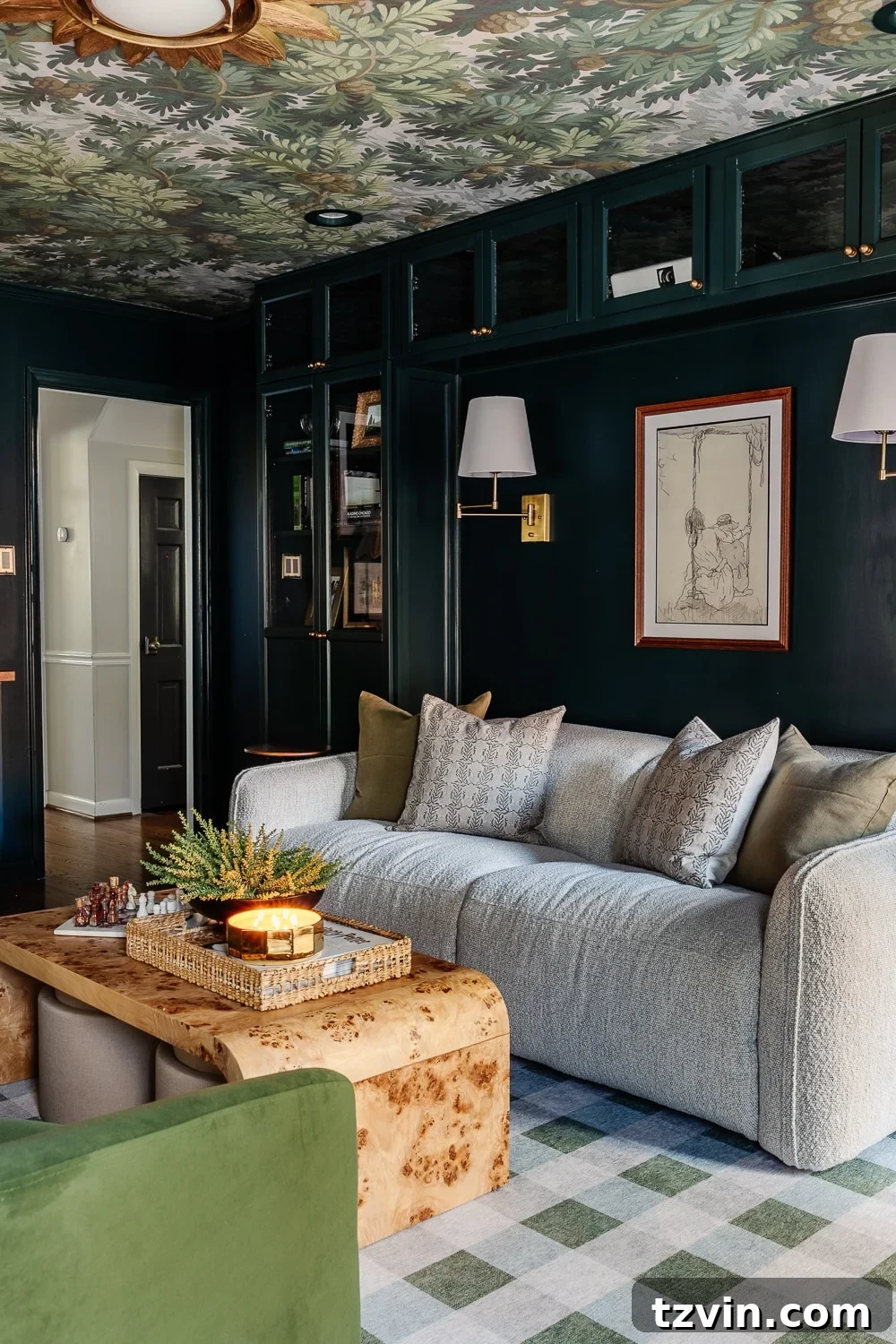 Your Dream Home Cinema DIY on a Dime 10 recliner sofa in built in bookcase nook