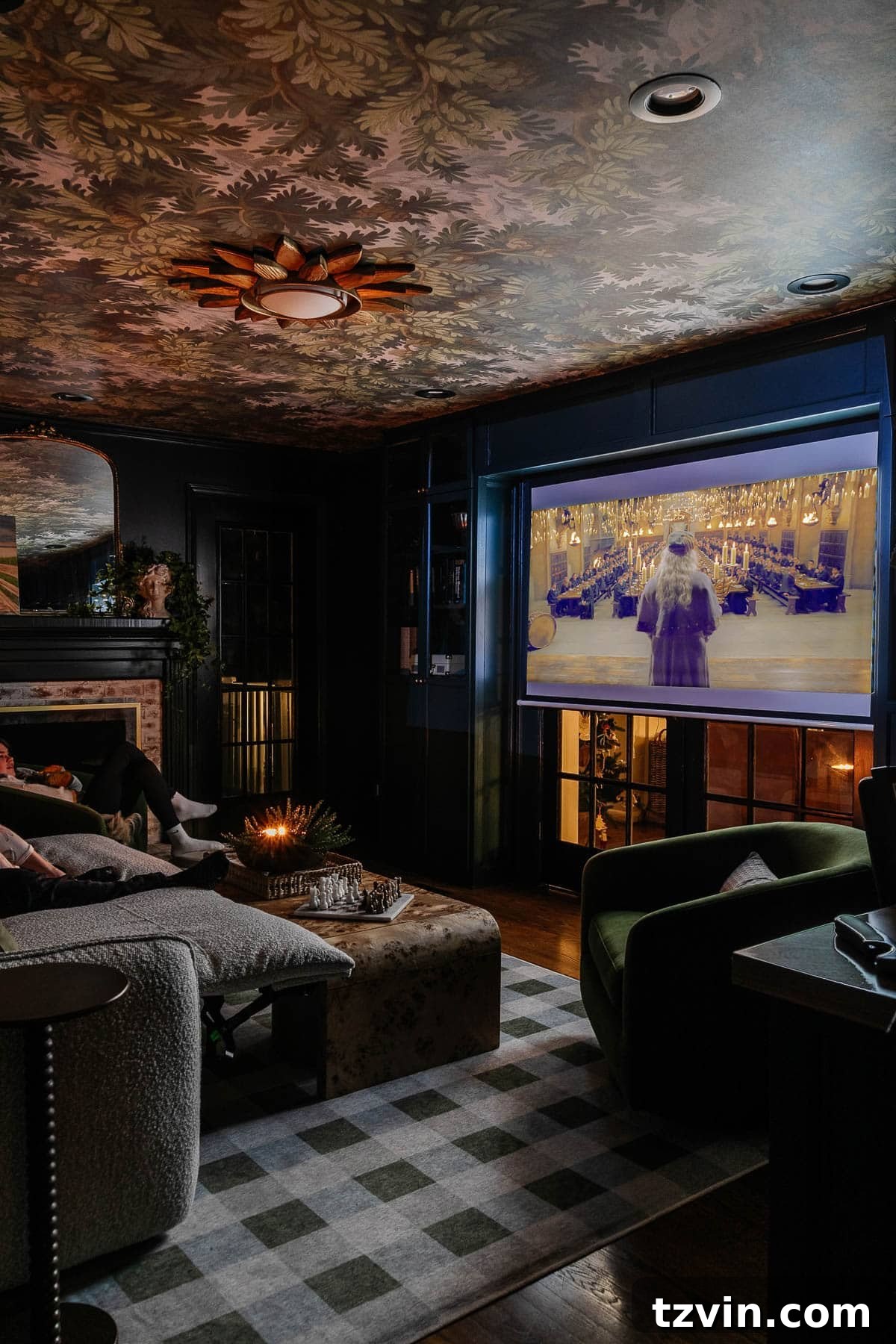 Your Dream Home Cinema DIY on a Dime 24 Harry Potter movie on home theater room screen